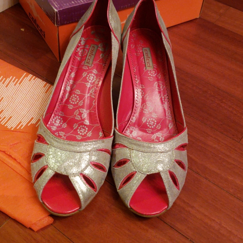 Akira Colcci Silver heeled sandal. Size 11.